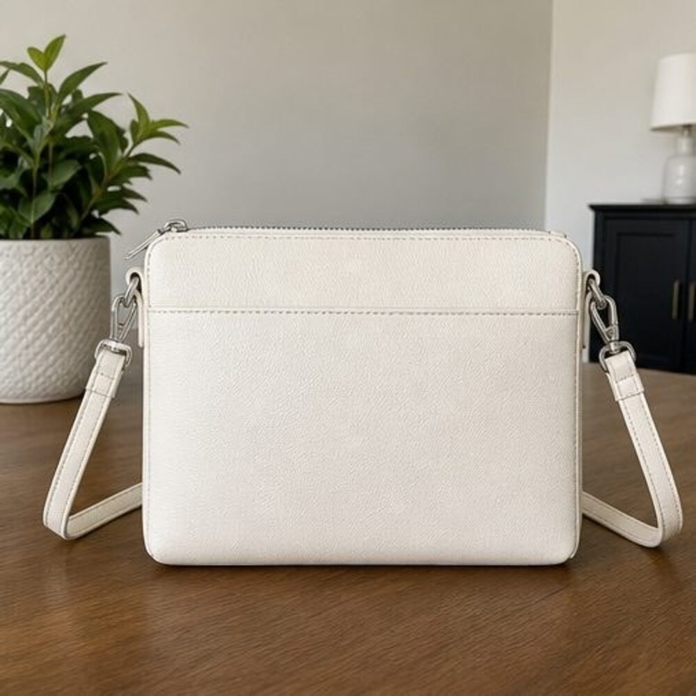 Charcoal Suede Crossbody Bag